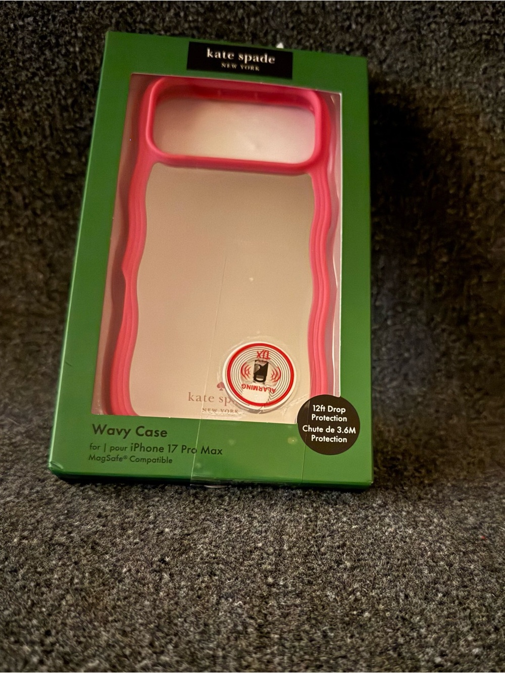 NIB - Kate Spade Wavy Pink Mirror iPhone 17 Pro Max Case MagSafe
